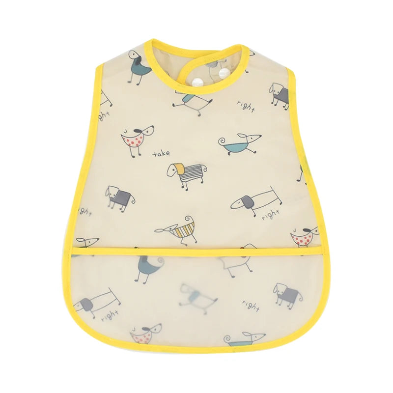 Waterproof Baby Feeding Bib with Pocket