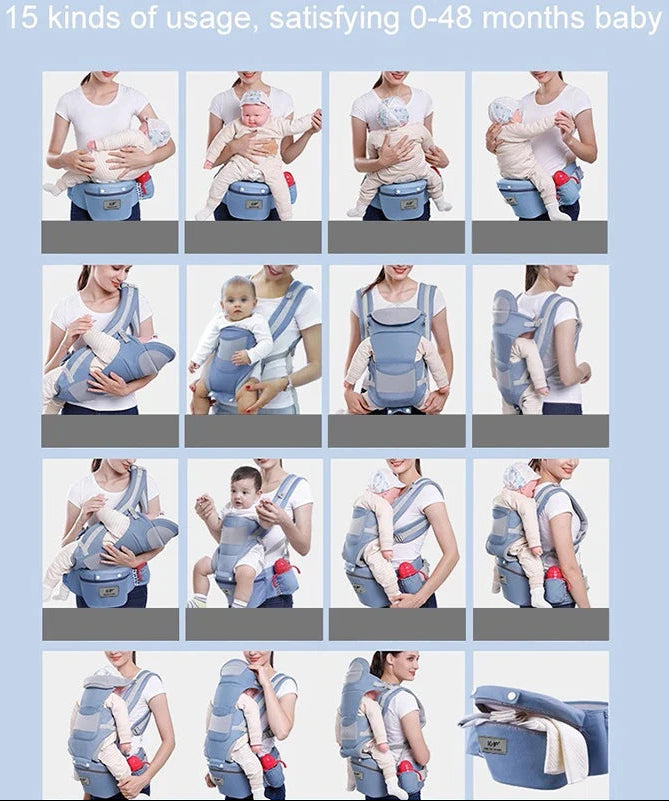 Ergonomic Baby Carrier with Hip Seat