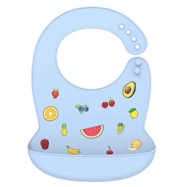 Waterproof Silicone Baby Bib With Pocket