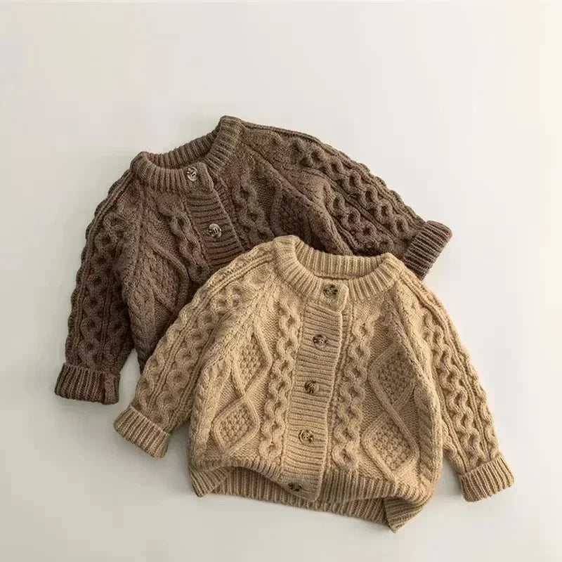 Kids Button-Up Knit Cardigan