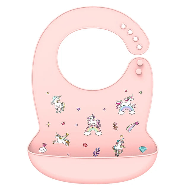 Waterproof Silicone Baby Bib With Pocket