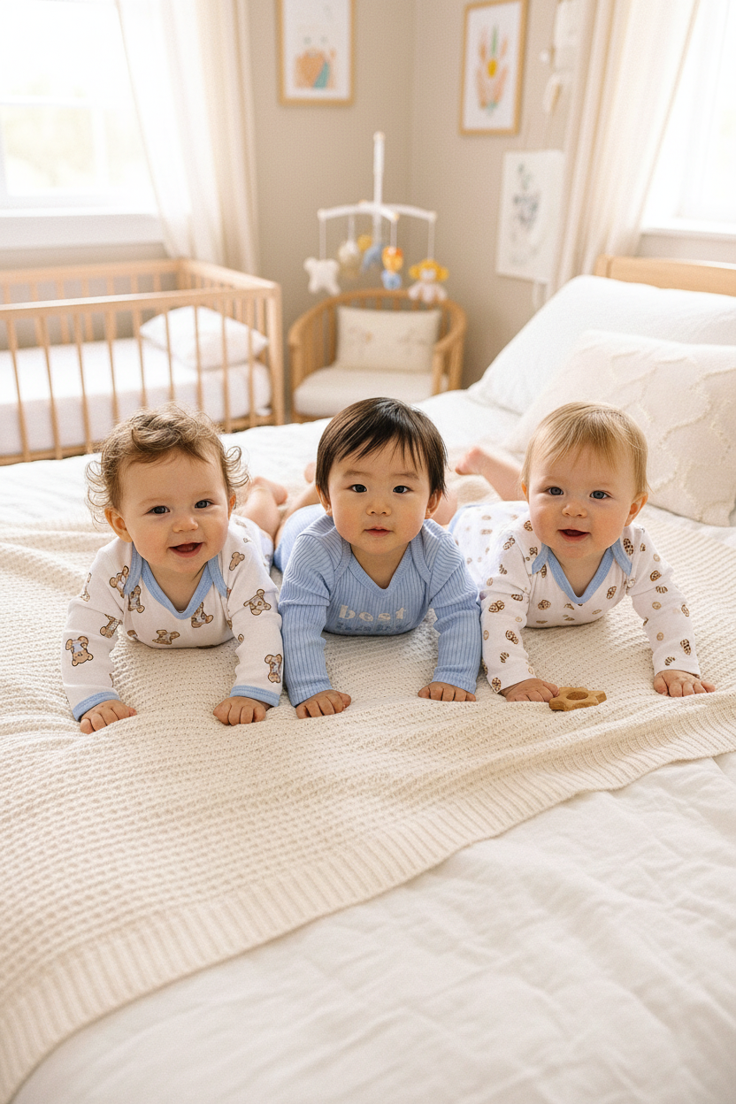 Baby Boy Long Sleeve Romper 3-Pack Set