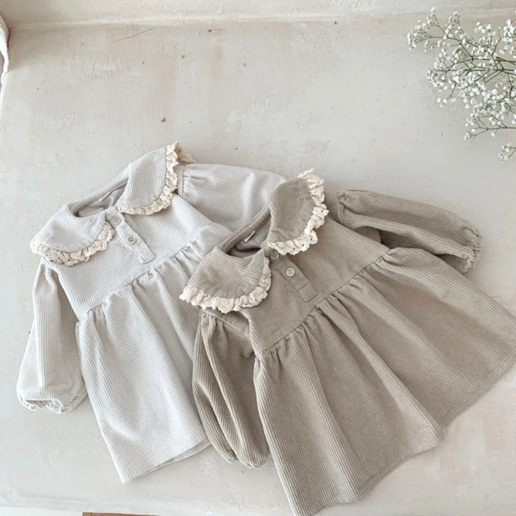Toddler Girl Long Sleeve Corduroy Dress