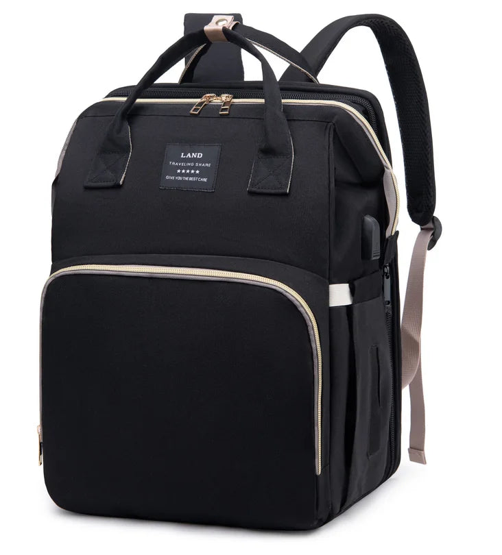 Mommy Travel Bag with Foldable Crib