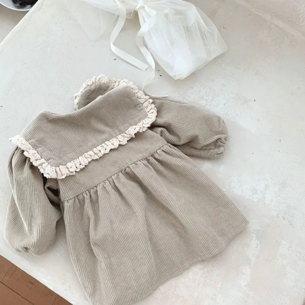 Toddler Girl Long Sleeve Corduroy Dress