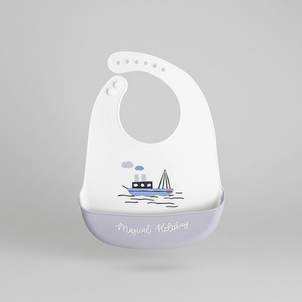 Waterproof Silicone Baby Bib With Pocket
