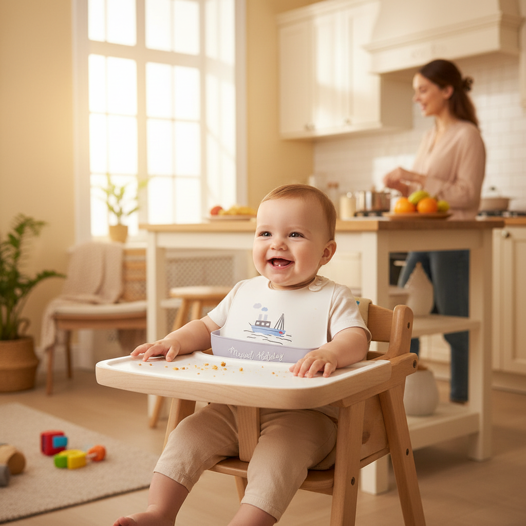 Waterproof Silicone Baby Bib With Pocket