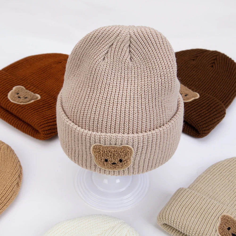 Toddler Cartoon Bear Knitted Beanie