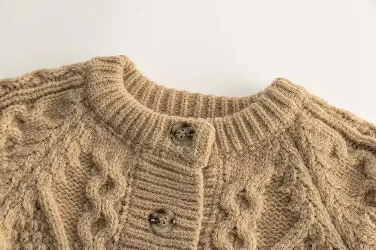 Kids Button-Up Knit Cardigan