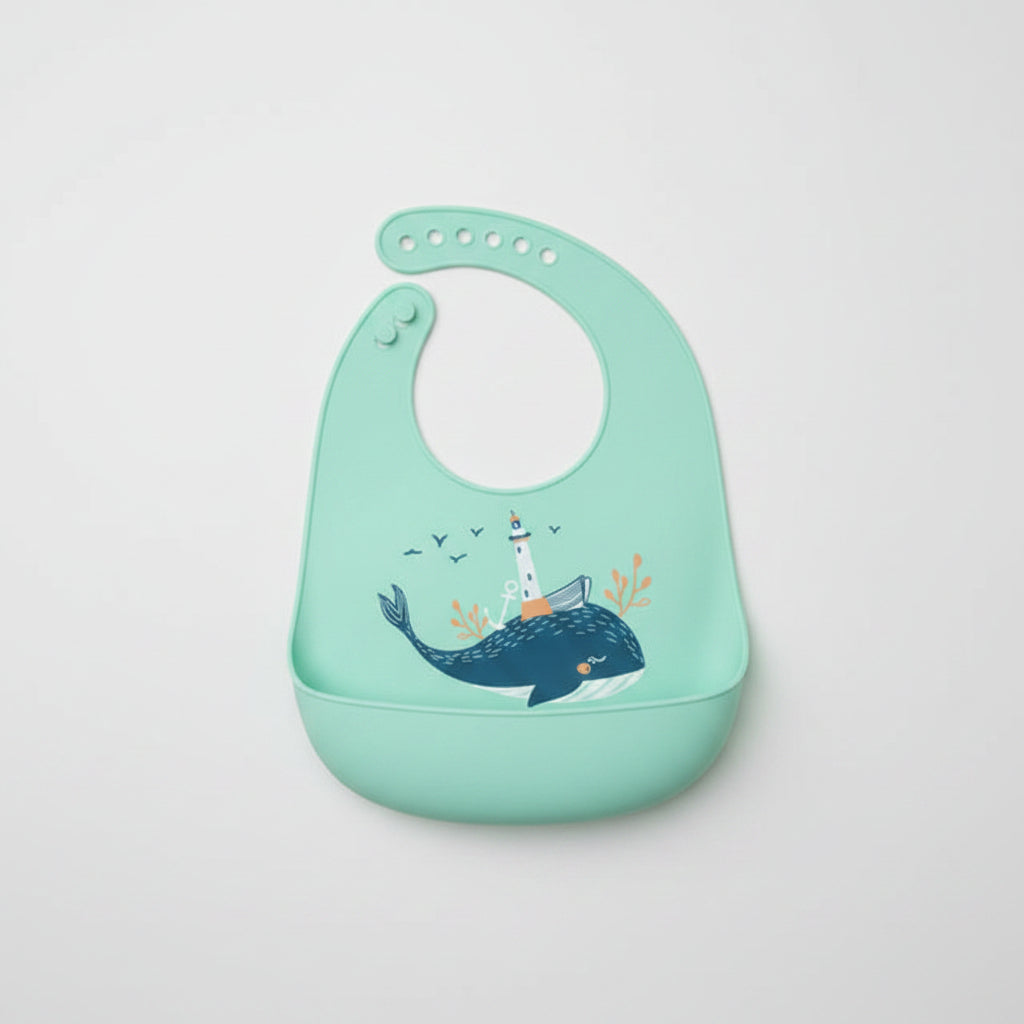 Waterproof Silicone Baby Bib With Pocket