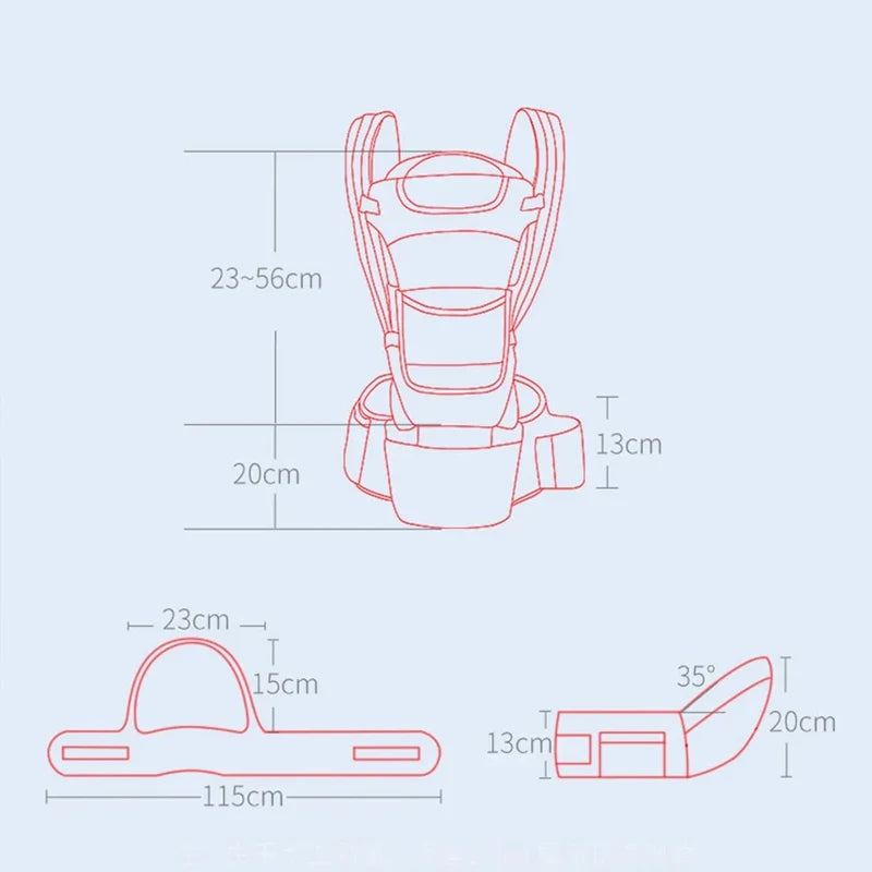 Ergonomic Baby Carrier with Hip Seat