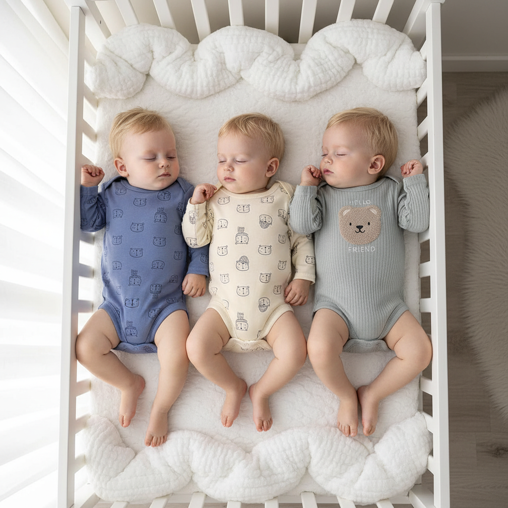 Baby Boy Long Sleeve Romper 3-Pack Set