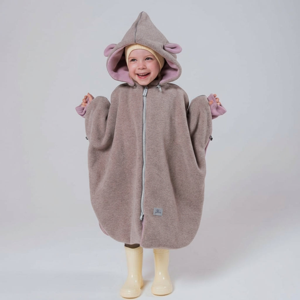 Car Poncho For Kids - Lamb Pink