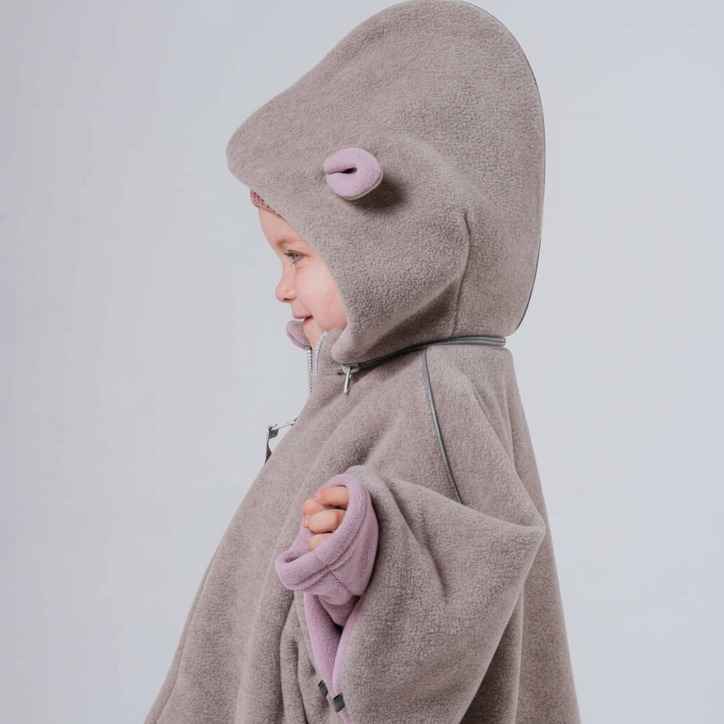 Car Poncho For Kids - Lamb Pink