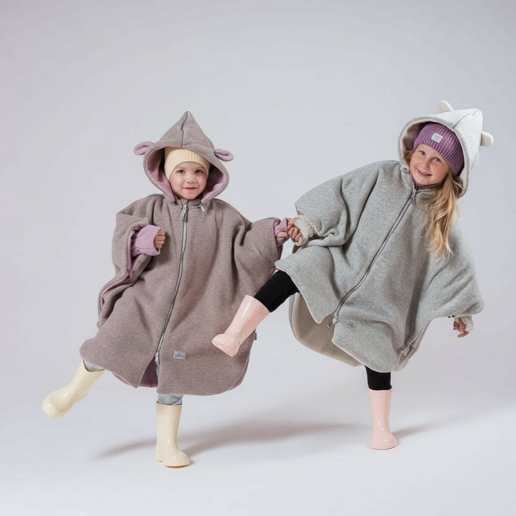 Car Poncho For Kids - Lamb Pink