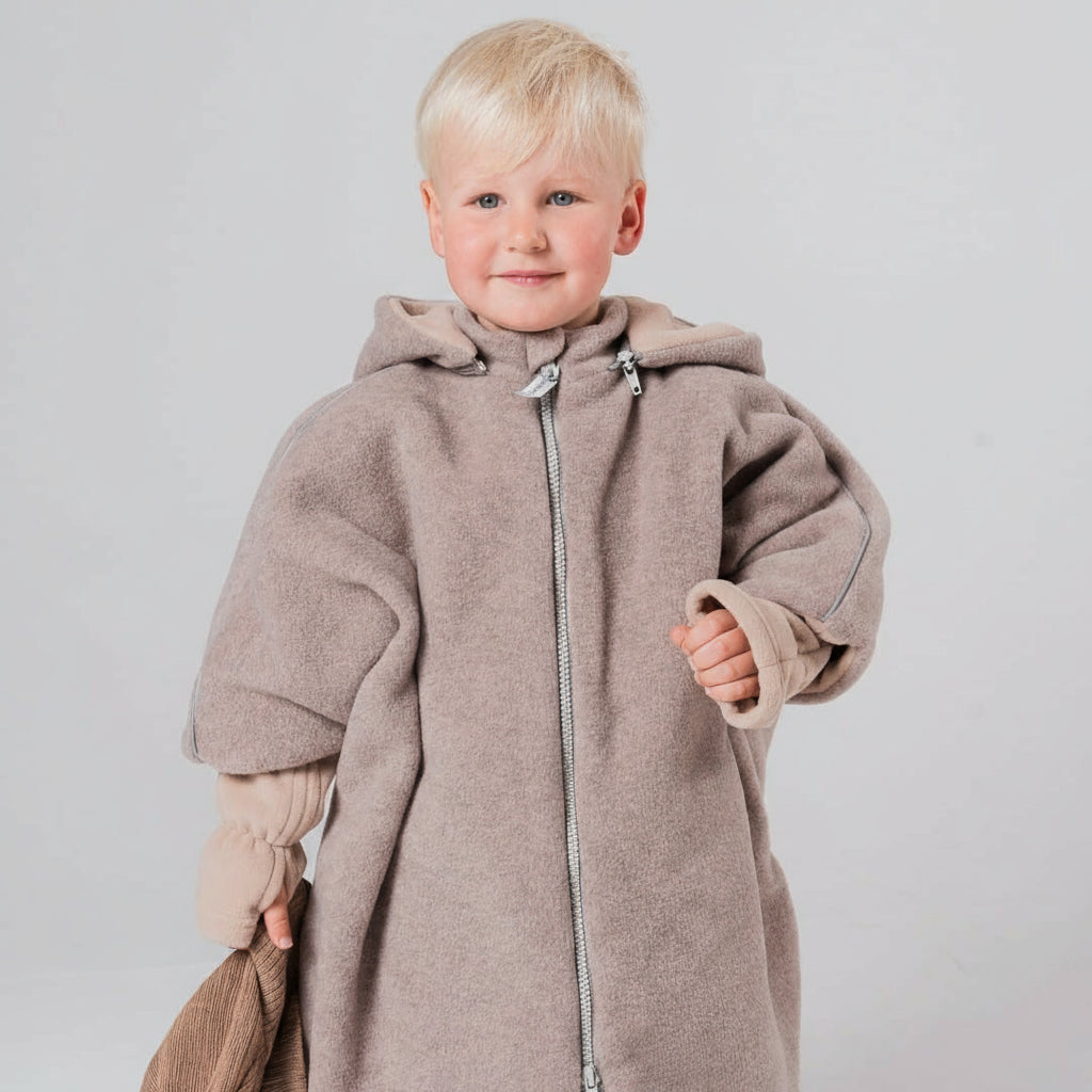 Car Poncho For Kids - Lamb Beige