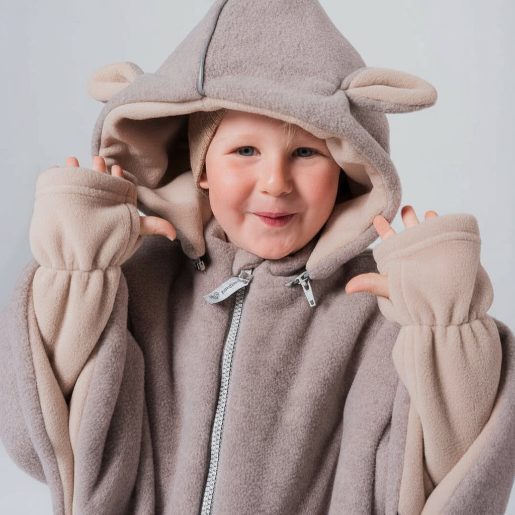Car Poncho For Kids - Lamb Beige