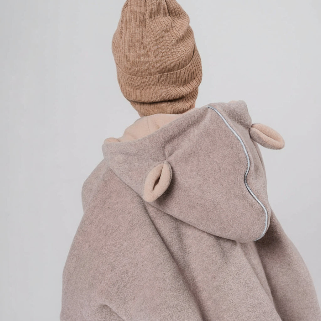Car Poncho For Kids - Lamb Beige