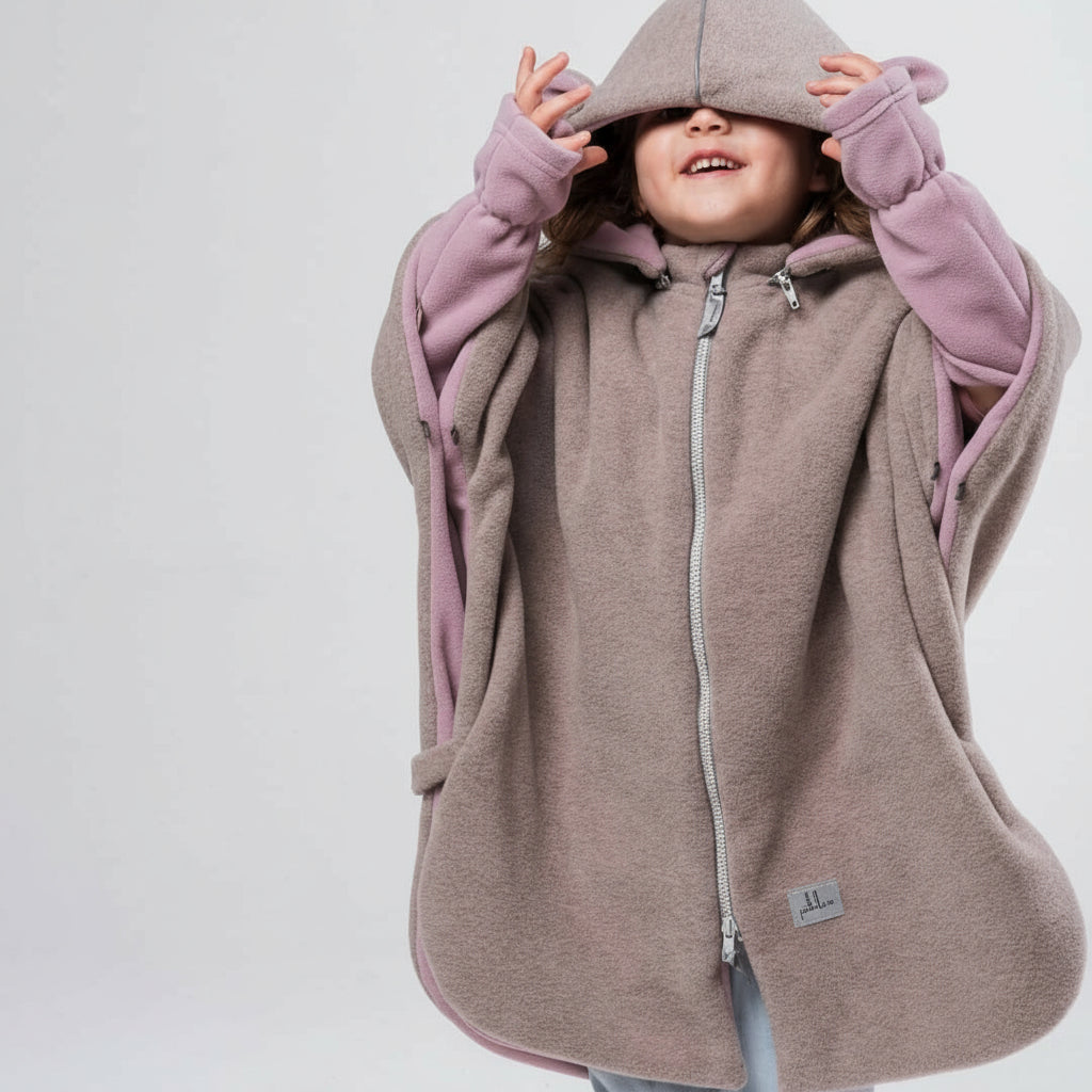 Car Poncho For Kids - Lamb Pink