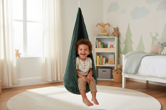 Cocoon Swing for Kids - Churros Pine Forest Green