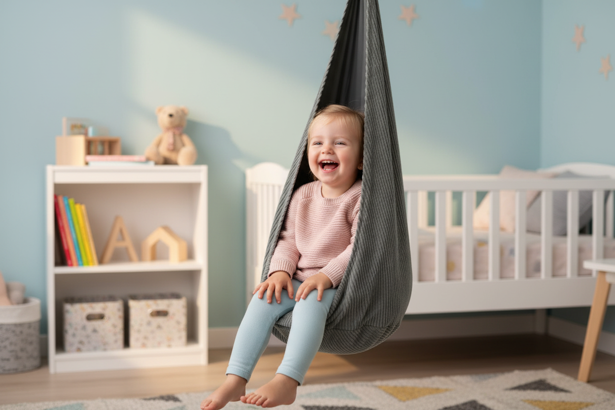 Cocoon Swing for Kids - Aesthetic Khaki