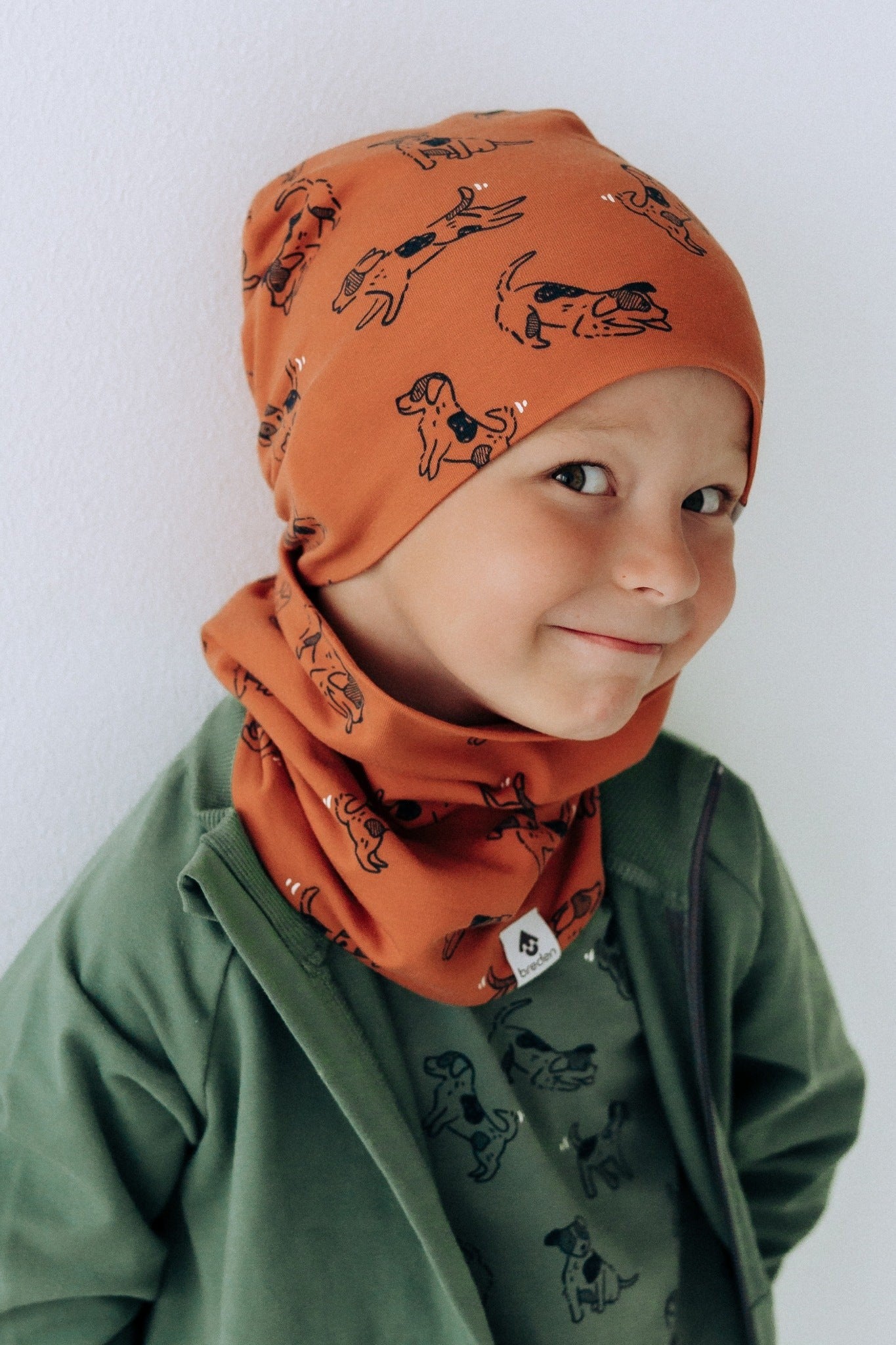 Cotton Beanie Hat With Folds DARGO - Copper Dogs