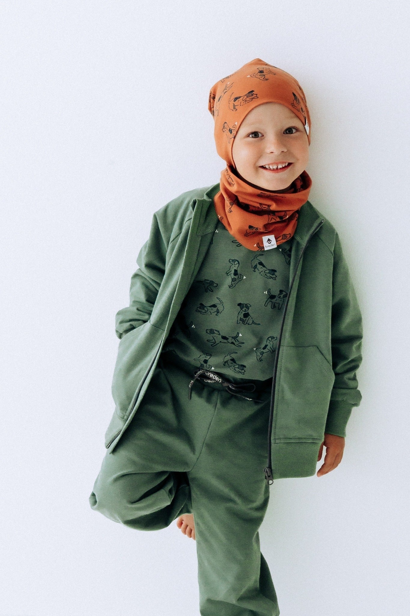 Cotton Beanie Hat With Folds DARGO - Copper Dogs