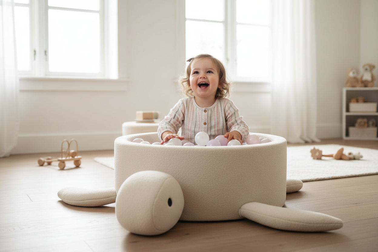 Foam Baby Ball Pit (without balls) - Turtle Boucle