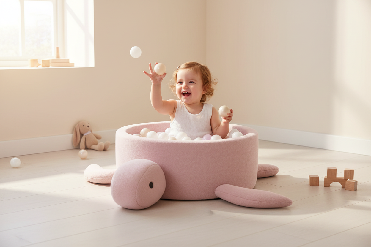 Foam Baby Ball Pit (without balls) - Turtle Boucle