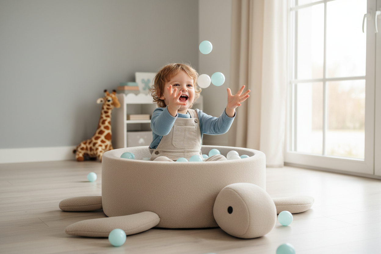 Foam Baby Ball Pit (without balls) - Turtle Boucle
