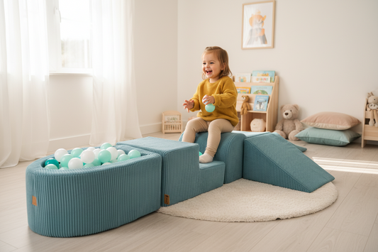 Playset with Small Ball Pit - Turquoise & Turquise/White/Mint