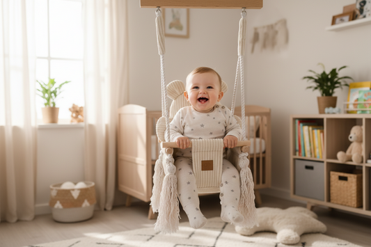 Baby Swing with ears- Ecru