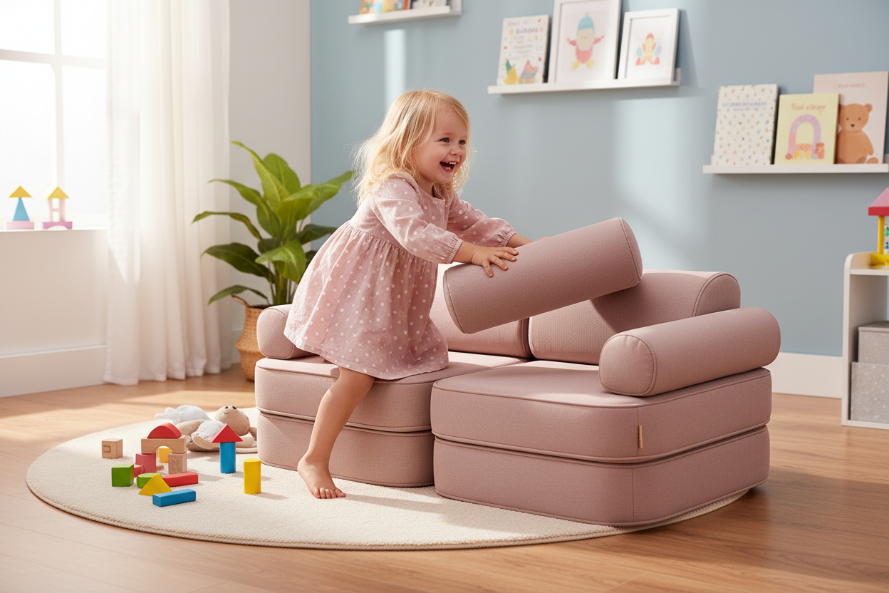 Outzy Pocket Sofa For Children - Rosy Dune Pink