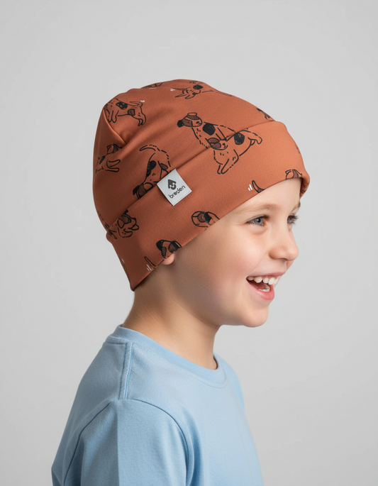 Kids Hat-Beanie For Autumn And Spring KLAUS - Copper Dogs
