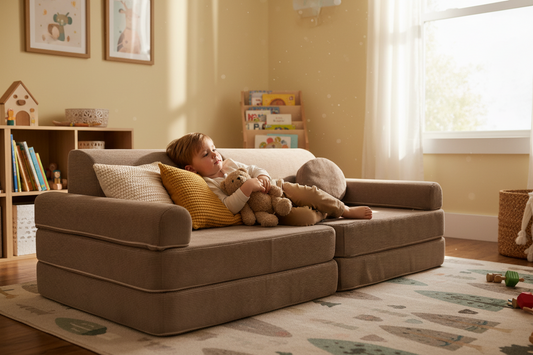 Large Modular Sofa for Kids - Slimcord Corduroy Brown