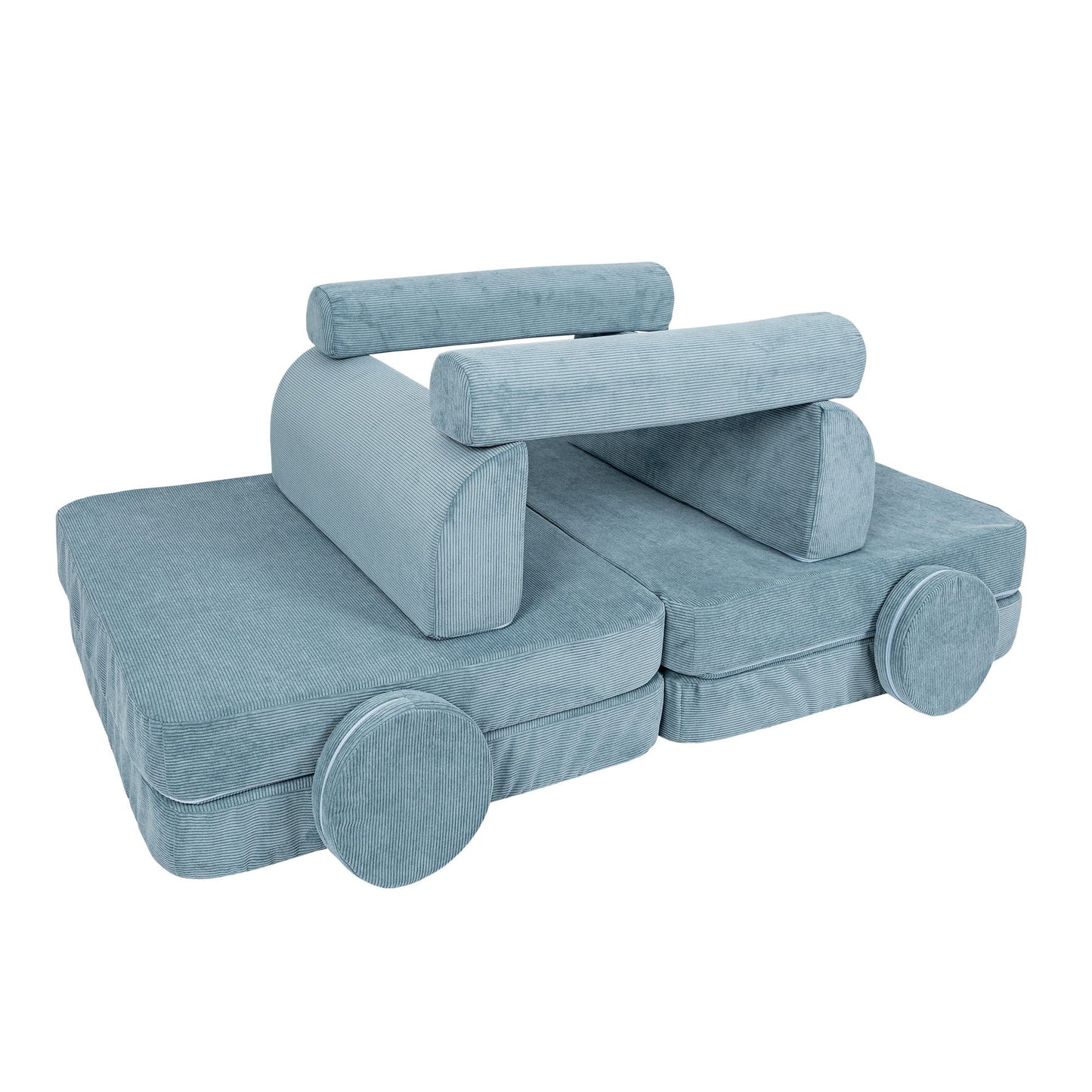 Large Modular Sofa for Kids - Slimcord Corduroy Turquise