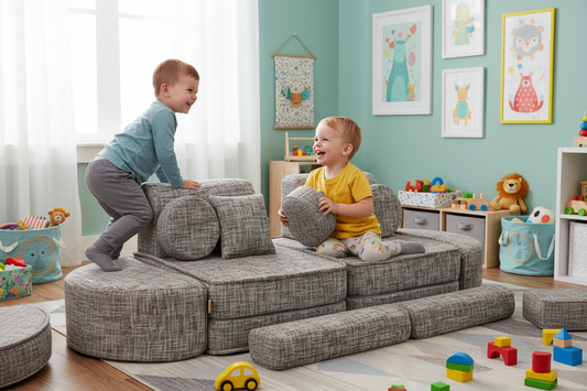 Medium Modular Sofa for Kids - Tangle Moon Grey Plus
