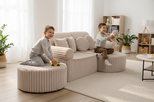 Medium Modular Sofa for Kids - Churros Beige Plus