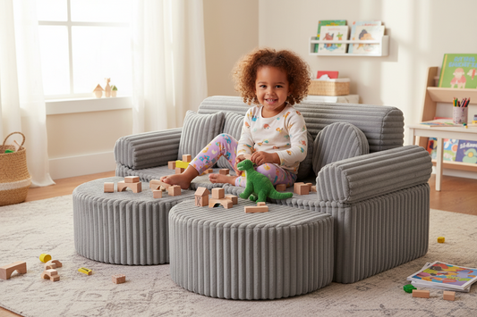 Medium Modular Sofa for Kids - Churros Moon Grey Plus