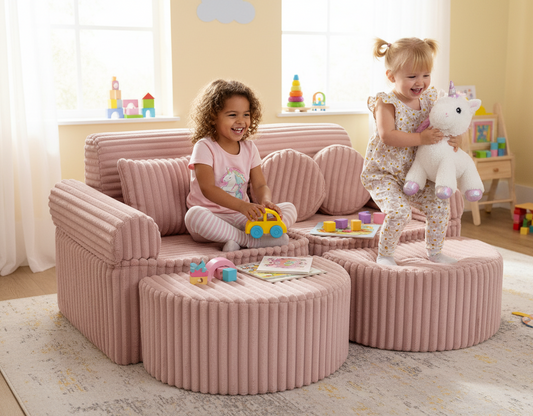 Medium Modular Sofa for Kids - Churros Pink Plus