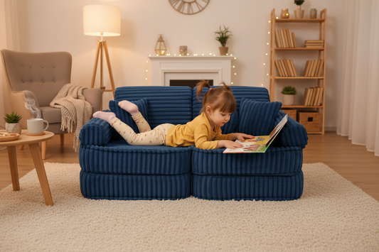 Medium Modular Sofa for Kids - Churros Blue