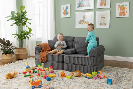 Medium Modular Sofa for Kids - Churros Jurassic Grey