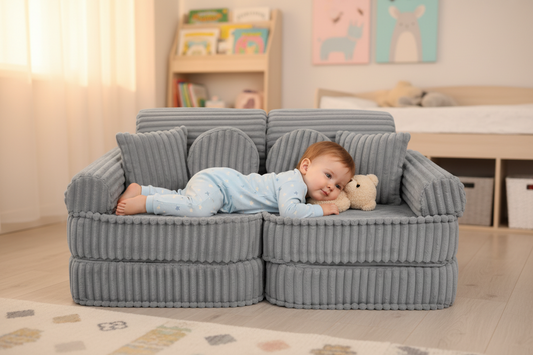 Medium Modular Sofa for Kids - Churros Moon Grey