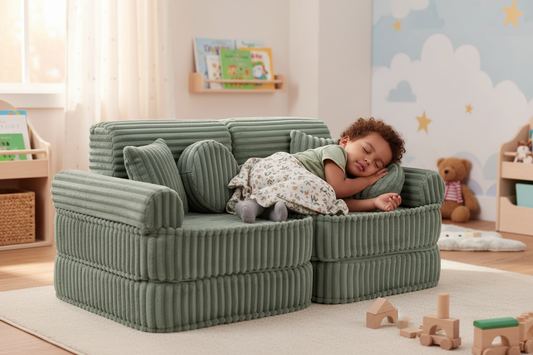 Medium Modular Sofa for Kids - Churros Sage Green