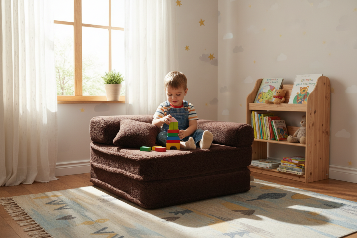 Modular Children's Chair - 5 Elements, Bearly Dark Brown