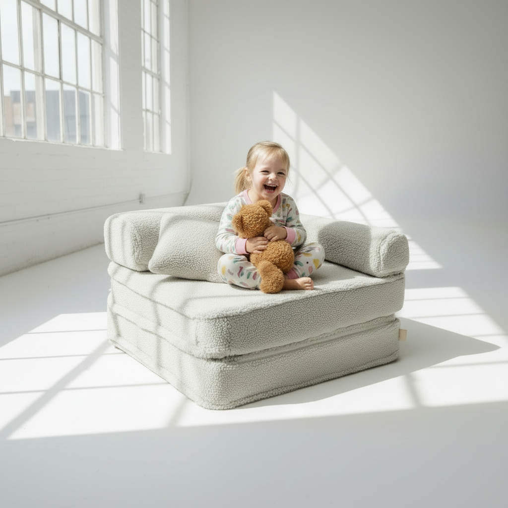 Modular Children's Chair - Bearly Light Grey