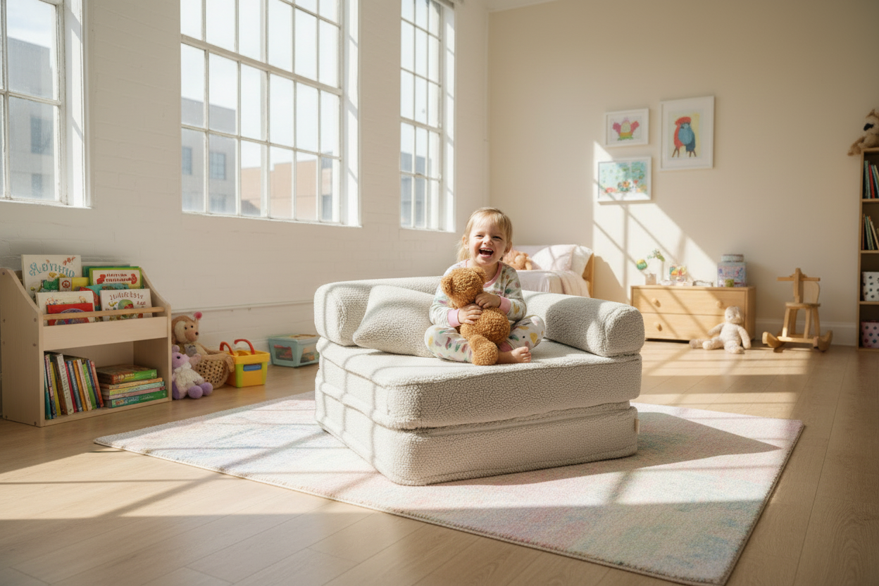 Modular Children's Chair - Bearly Light Grey