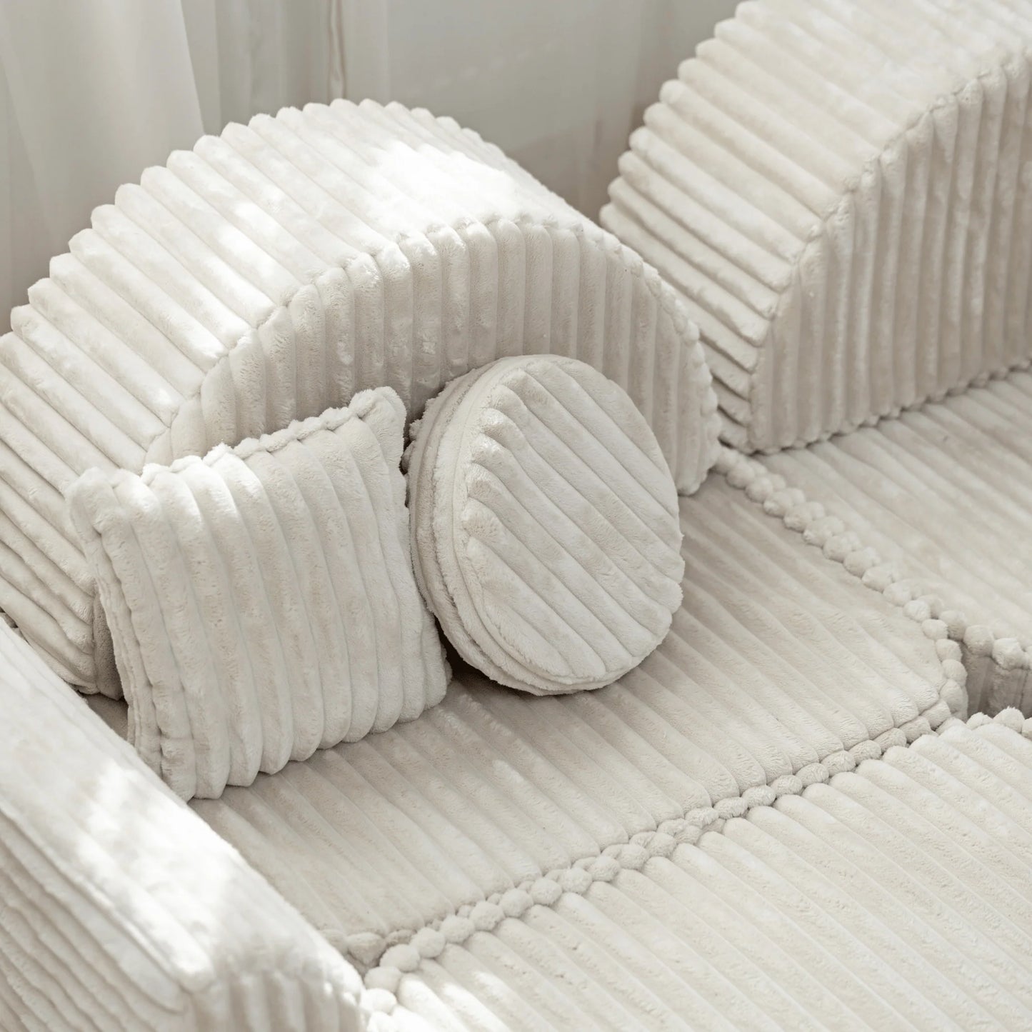 Medium Modular Sofa for Kids - Churros White Plus