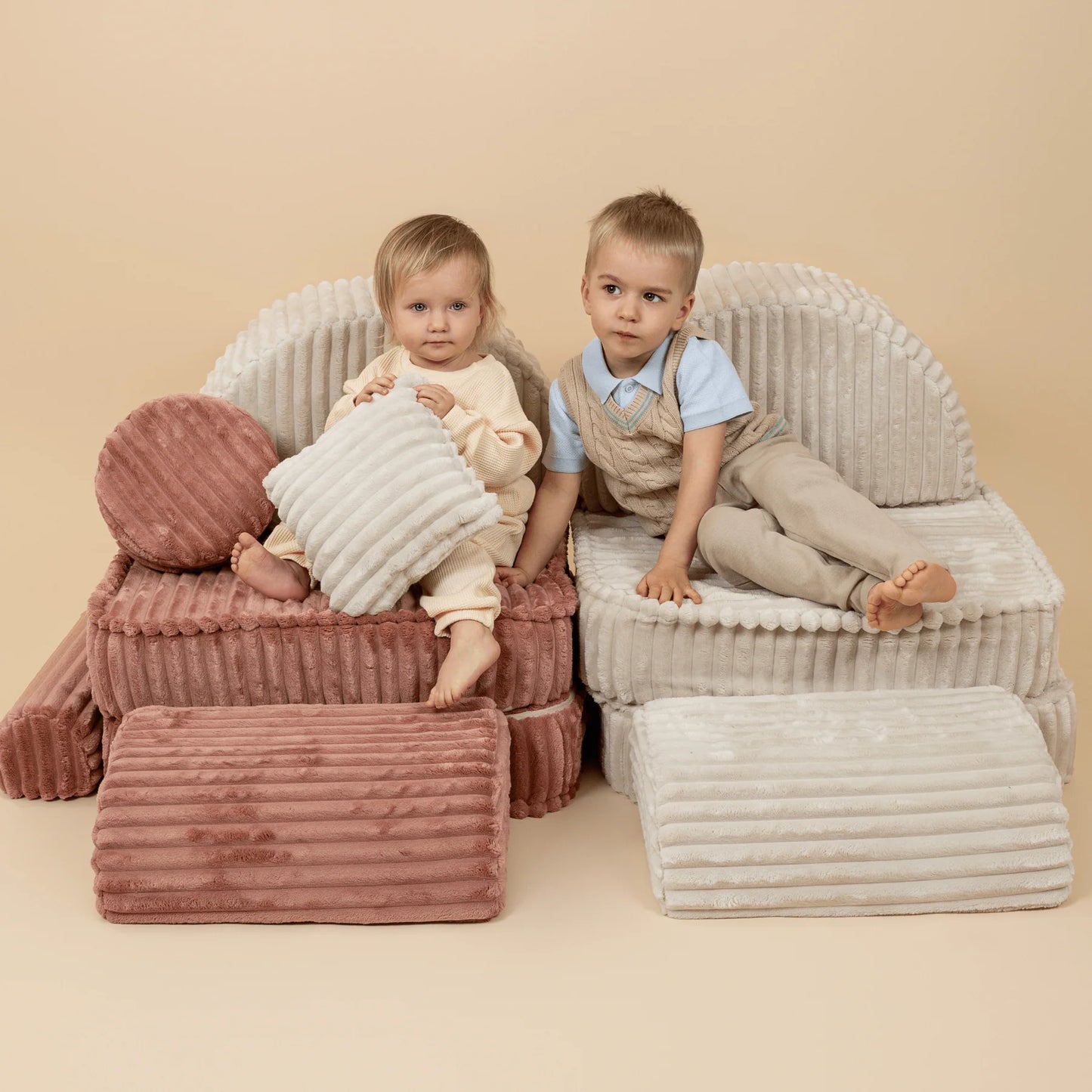 Medium Modular Sofa for Kids - Churros White Plus