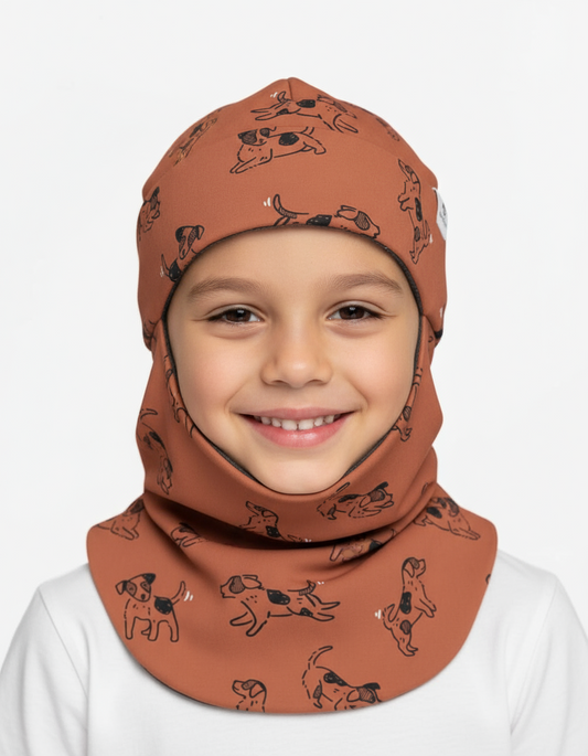 Merino Balaclava For Kids BREM - Copper Dogs